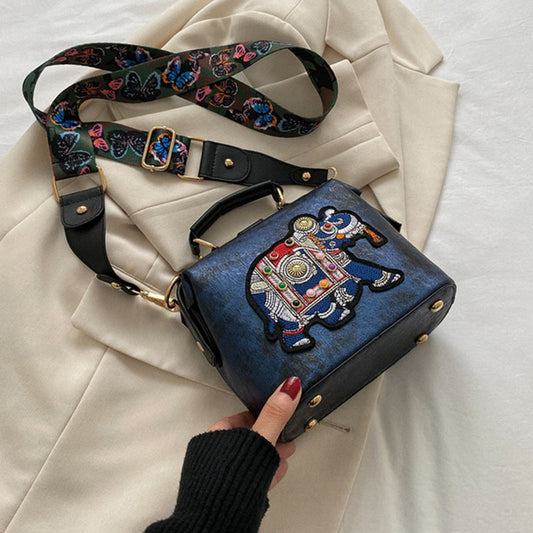 🎁Hot Sale 49% OFF⏳Personalized Elephant Embroidered Leather Bag
