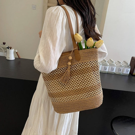 Women's Straw Woven Beach Shoulder Bag