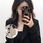 Black Rose Shockproof Wavy Case for iPhone 13–16 Series