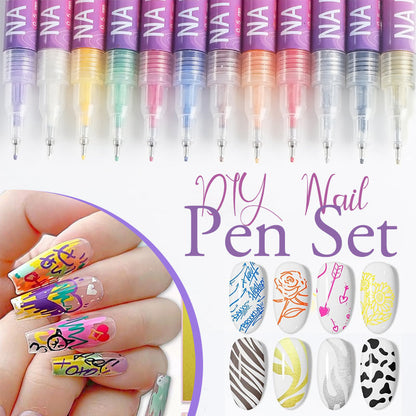 💝Buy 2 get 1 Free✨12 Colors Nail Art Pens Set