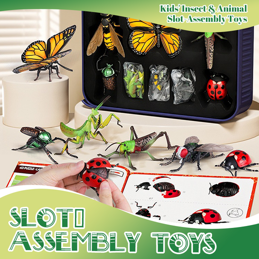 🎅Christmas Pre Sale 50% OFF🎁🐞Kids' Insect & Animal Slot-Assembly Toys