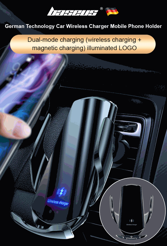 ⏳Limited time 50% discount💥Car wireless inductive opening and closing charging mobile phone holder