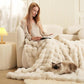 💫2025 Hot Sale🛏️Thickened rabbit plush&milk velvet cover blanket