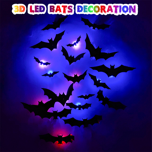 🔥Hot Sale 50% Off🦇Halloween 3D Bat LED Wall Light Decor
