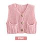🍂49% OFF🔥Women’s Chunky Knit Button-Down Sweater Vest