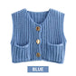 🍂49% OFF🔥Women’s Chunky Knit Button-Down Sweater Vest