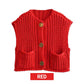 🍂49% OFF🔥Women’s Chunky Knit Button-Down Sweater Vest