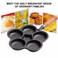 🏆Hot Sale⚡🍳Non-stick Egg Frying Pan, 4 Holes Skillet With Handle🍳