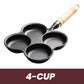 🏆Hot Sale⚡🍳Non-stick Egg Frying Pan, 4 Holes Skillet With Handle🍳