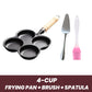 🏆Hot Sale⚡🍳Non-stick Egg Frying Pan, 4 Holes Skillet With Handle🍳