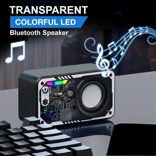 🎁Christmas sale🎅Transparent Colorful LED Bluetooth Speaker