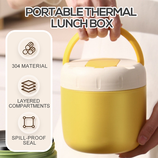 🎁Black Friday Sale - Limited time 49% OFF✨Portable Stainless Steel Thermal Lunch Box