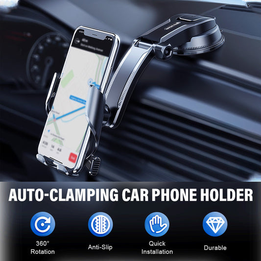 Auto-Clamping Car Phone Holder