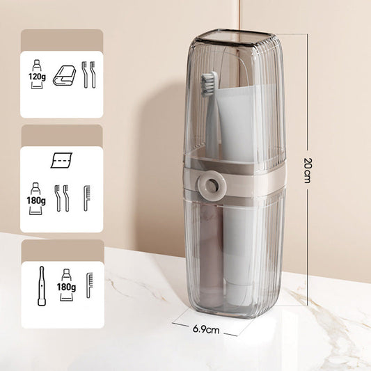 🎁 Hot Sale 49% OFF 🔥2-in-1 Portable Transparent Travel Toothbrush Case