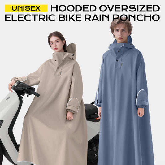 📢 HOT SALE 49% OFF ☔Unisex Hooded Oversized Electric Bike Rain Poncho