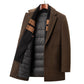 Men’s Premium Faux Wool Blend Coat with Quilted Lining