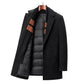 Men’s Premium Faux Wool Blend Coat with Quilted Lining