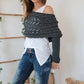 Knitted Cable Wrap Shrugs For Women
