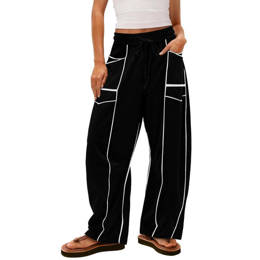 Womens Baggy Barrel Pants Wide Legs, Big Pockets, Zero Stress!