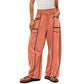 Womens Baggy Barrel Pants Wide Legs, Big Pockets, Zero Stress!
