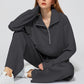 ✨Women's Oversized Half Zip Wide Leg 2 Piece Outfits Lounge Set(BUY 2 FREE SHIPPING)