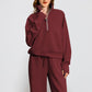 ✨Women's Oversized Half Zip Wide Leg 2 Piece Outfits Lounge Set(BUY 2 FREE SHIPPING)