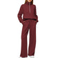 ✨Women's Oversized Half Zip Wide Leg 2 Piece Outfits Lounge Set(BUY 2 FREE SHIPPING)