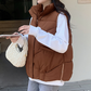 Women's Loose Stand Collar Outerwear Vest