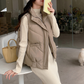 Women's Loose Stand Collar Outerwear Vest