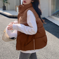Women's Loose Stand Collar Outerwear Vest