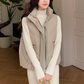 Women's Loose Stand Collar Outerwear Vest