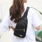 Multi-Pocket Lightweight Metal Zipper Chest Bag with Data Cable Hole