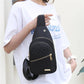 Multi-Pocket Lightweight Metal Zipper Chest Bag with Data Cable Hole