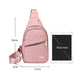 Multi-Pocket Lightweight Metal Zipper Chest Bag with Data Cable Hole