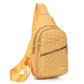 Multi-Pocket Lightweight Metal Zipper Chest Bag with Data Cable Hole