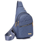 Multi-Pocket Lightweight Metal Zipper Chest Bag with Data Cable Hole