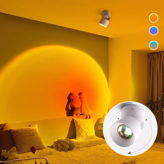 LED Sunset Projection Lamp,for Photography, Selfies, Parties - Home, Bedroom, Wedding, Camping, Valentine's Day, Halloween, Christmas Decor, Sunset Lamp