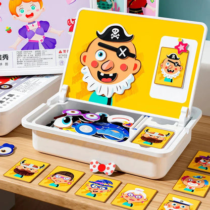 🔥Limited Sale 50%OFF🔥Magnetic Face Dress-Up Puzzle: Double-Sided Travel Game
