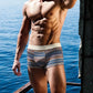 Men's Breathable Geometric Pattern Boxer Briefs
