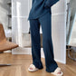 Women's Simple Vintage Split Hem Knit Set