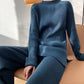 Women's Simple Vintage Split Hem Knit Set