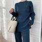 Women's Simple Vintage Split Hem Knit Set
