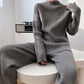 Women's Simple Vintage Split Hem Knit Set