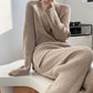 Women's Simple Vintage Split Hem Knit Set