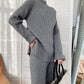 Women's Simple Vintage Split Hem Knit Set