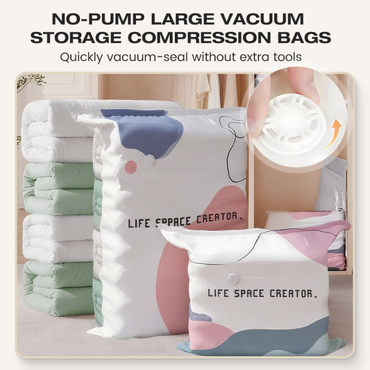 ⏳ Limited-Time Sale 🔥 Pump-Free Vacuum Compression Bags, Large Size