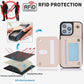 PU Leather RFID-blocking Zipper Wallet Phone Case for Phone