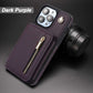 PU Leather RFID-blocking Zipper Wallet Phone Case for Phone