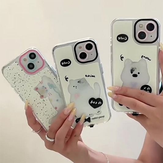 🎄Christmas Sales 60% OFF🐾Luminous Cartoon Cat & Dog iPhone Case