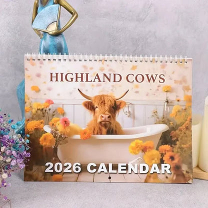 🎁Christmas Hot Sale 49% OFF🎄2026 Highland Cow Wall Calendar📅